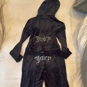 Juicy Couture Black Velour Tracksuit